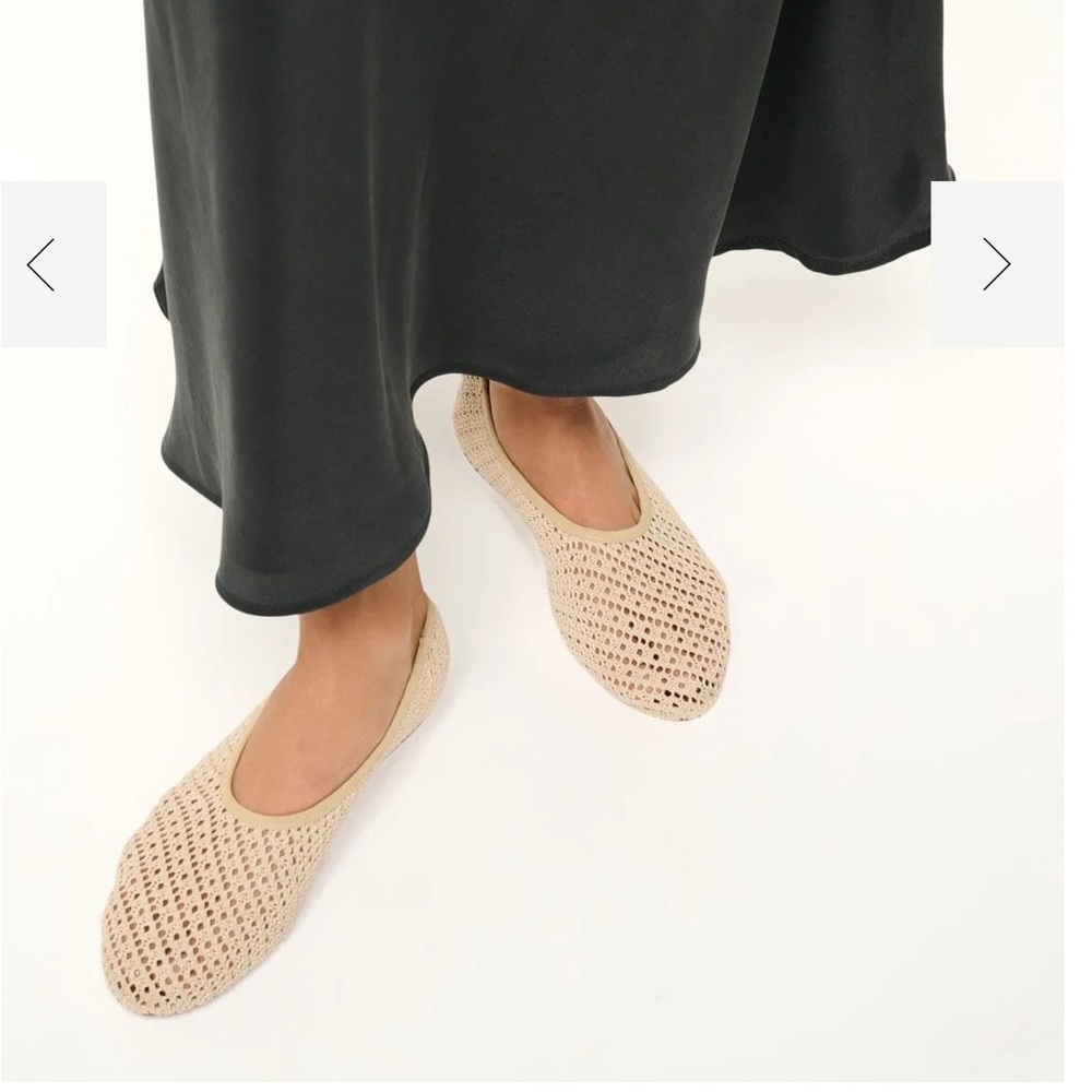 STAUD ALBA BALLET FLAT CREAM CROCHET - Picture 7 of 11